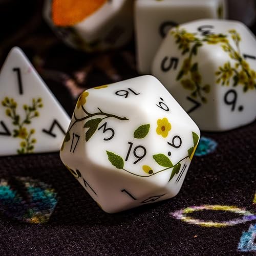 Miniatura 223 de Juego de dados de queso, juego de dados DND poliédricos de resina amarilla para juegos de rol D&D y otros juegos de mesa Dados