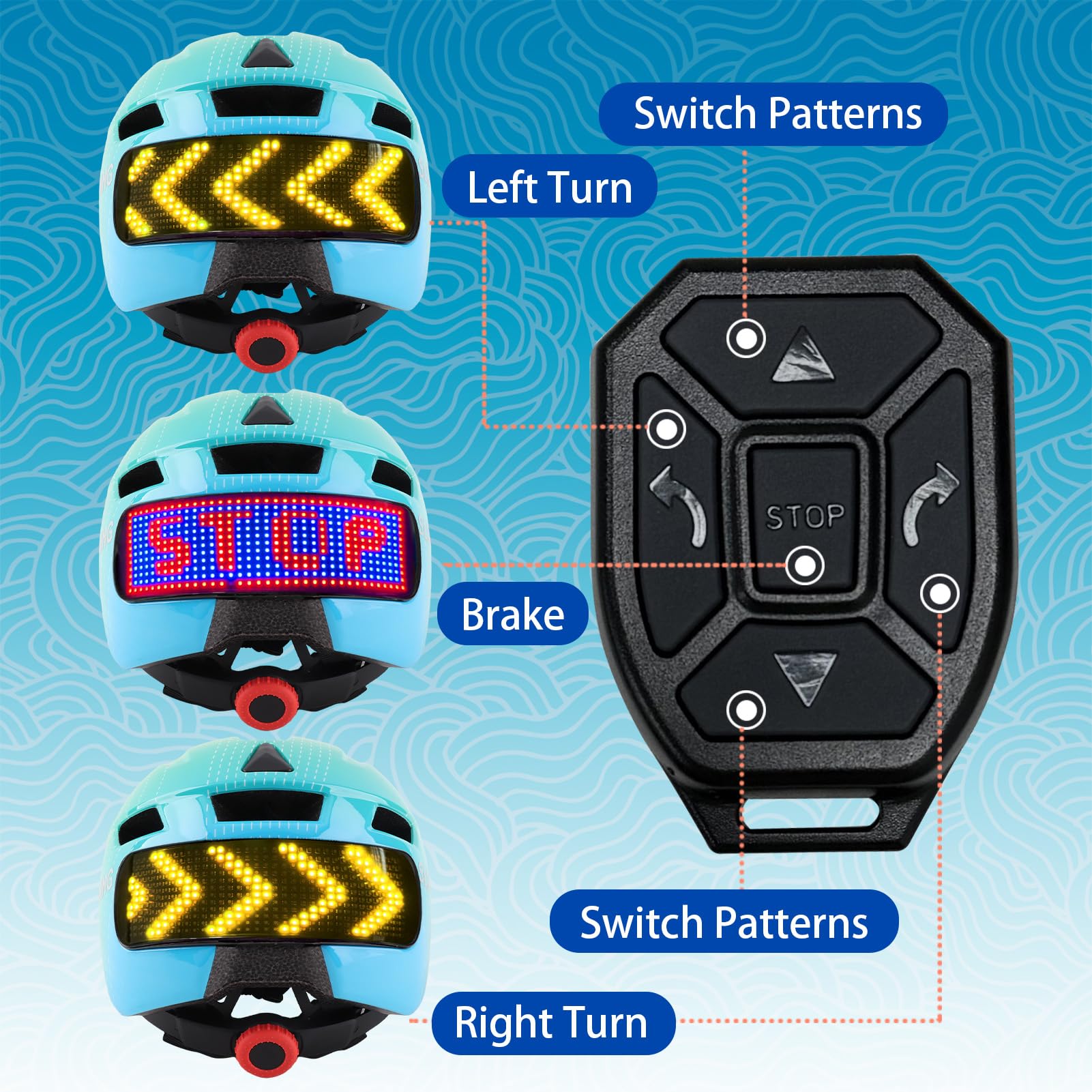 Casco de Bicicleta para Niños con Pantalla LED, Luz, para Ciclismo, Patinaje, Scooter, Deporte, Equitación, con Luces Intermitentes y Control Remoto
