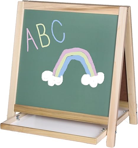 Miniatura 3 de Flipside Products - Caballete magnético de mesa, tiza verdeborrado en seco blanco