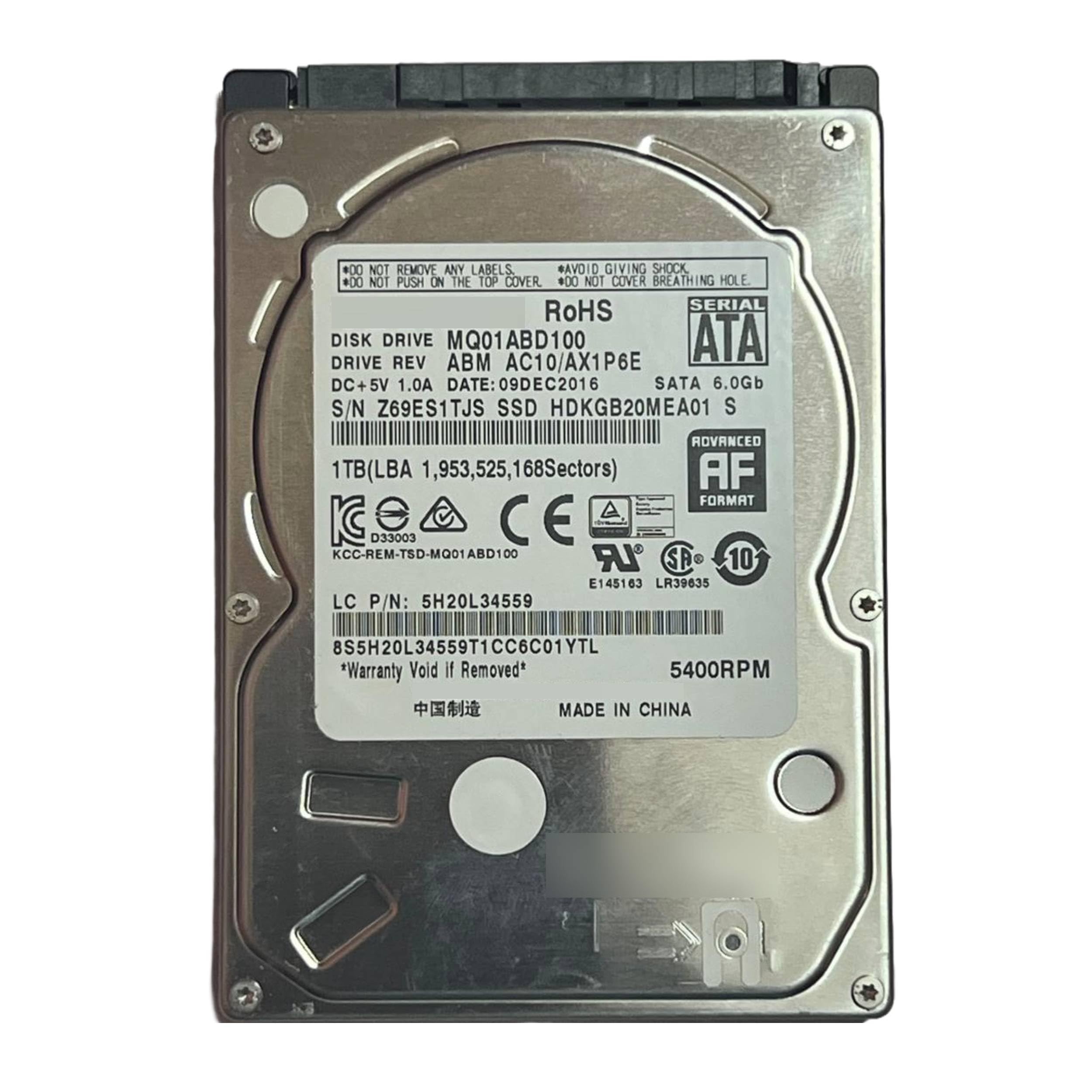 Mac-Axx™ 1TB Laptop HDD Compatible with Toshiba [Form Factor - 2.5''-inch, Thickness - 7MM, RPM - 5400, Speed - up to 6Gb/s] | 365 Days Replacement Warranty