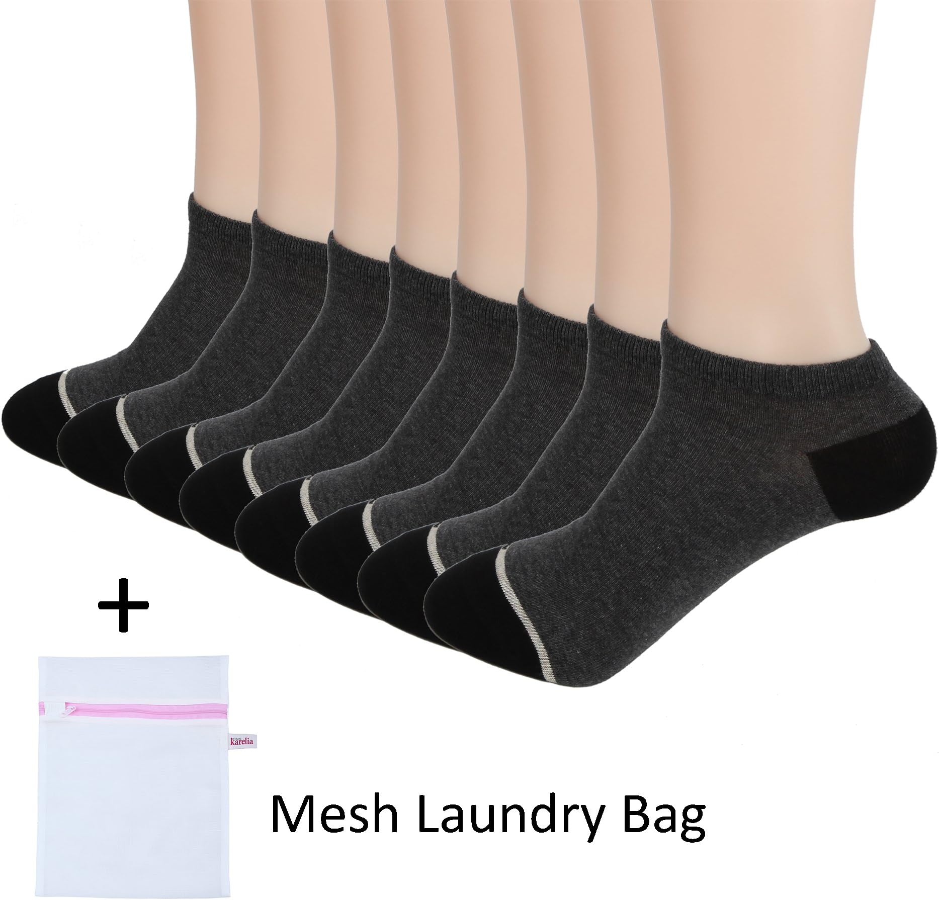 Finnkarelia Women's 8 Pack Low Cut Socks With Gift Box And Socks Wash Bag