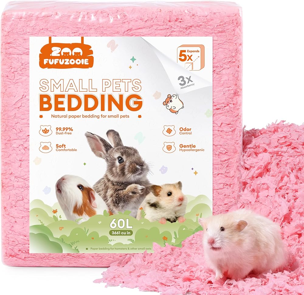 Hamster Bedding 50L, 99% Dust-Free (Pink) — 사진 1