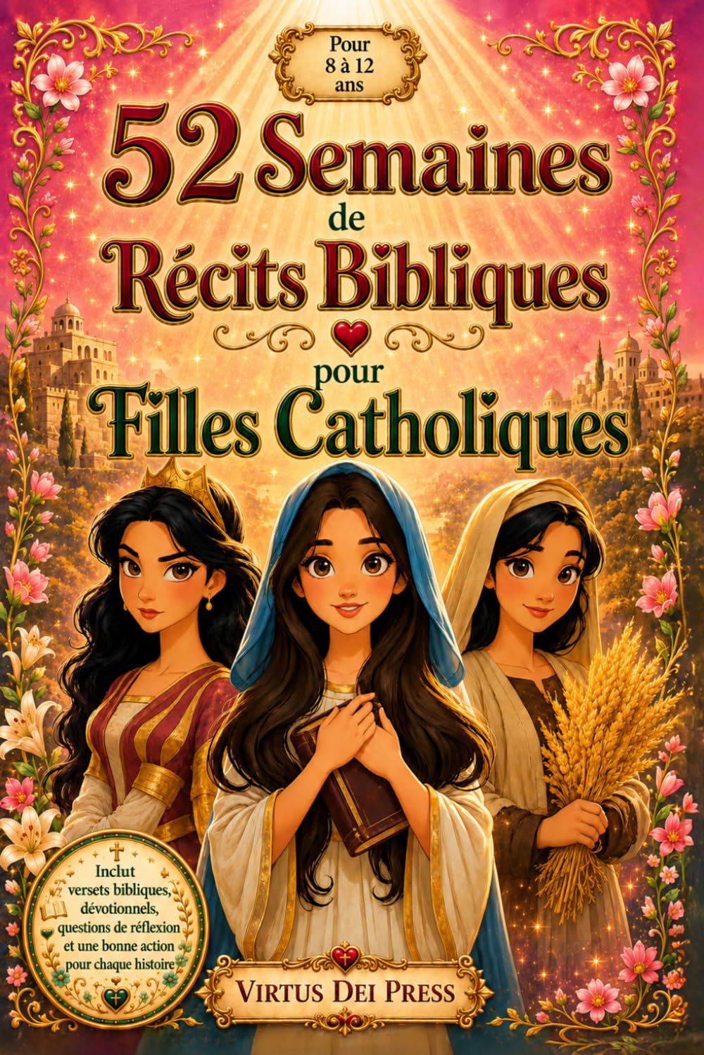 52 semaines d’histoires bibliques pour filles catholiques de 8 à 12 ans: Une année de foi avec des histoires bibliques, des méditations, des questions de réflexion et des prières