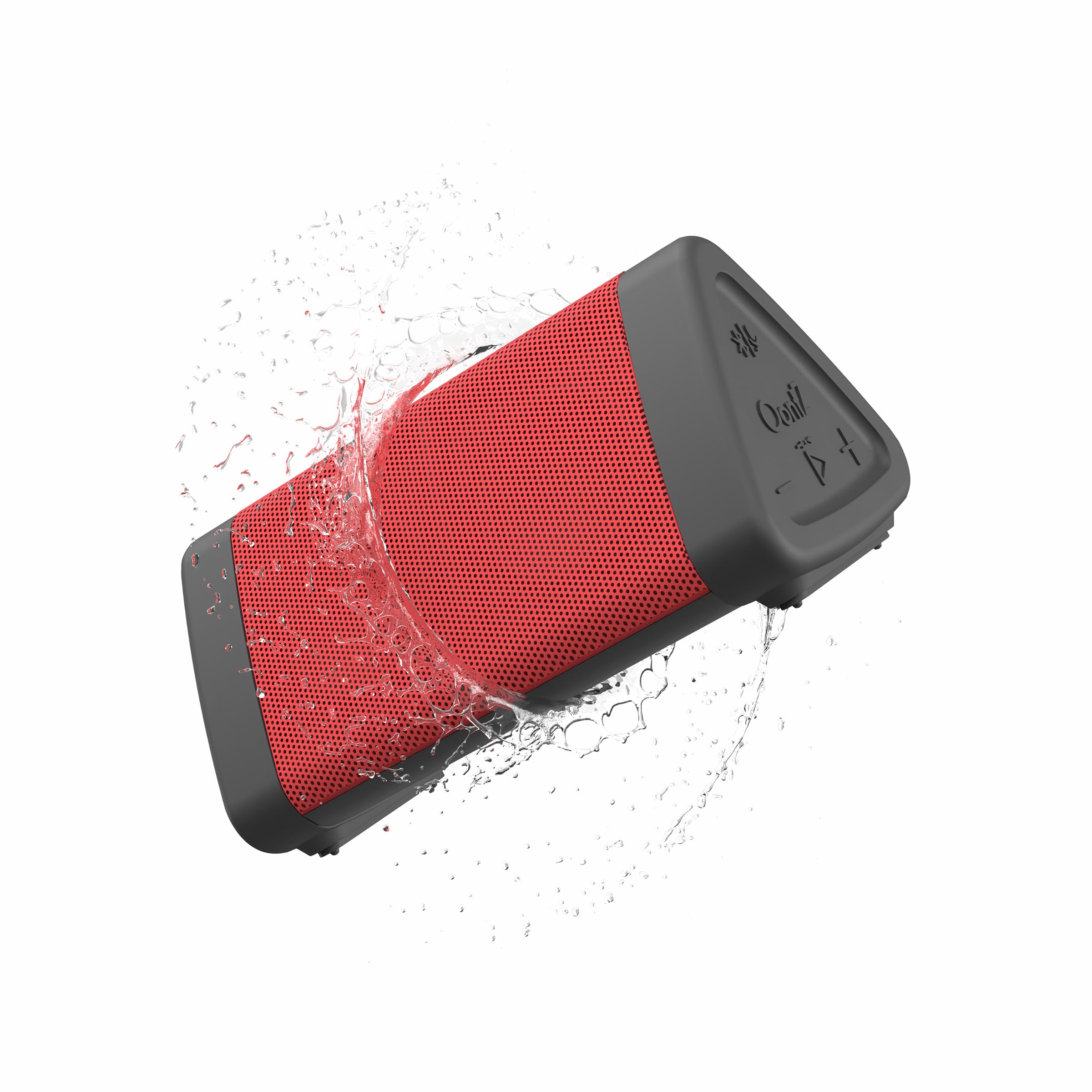 Oontz Upgraded Angle 3 Portable Bluetooth Speaker 5.0-10W Sound, 14-Hr Battery, 100ft Wireless Range, IPX5 Water-Resistant, Budget-Friendly Small Speaker for Travel, Party, Outdoor or Home (Red)