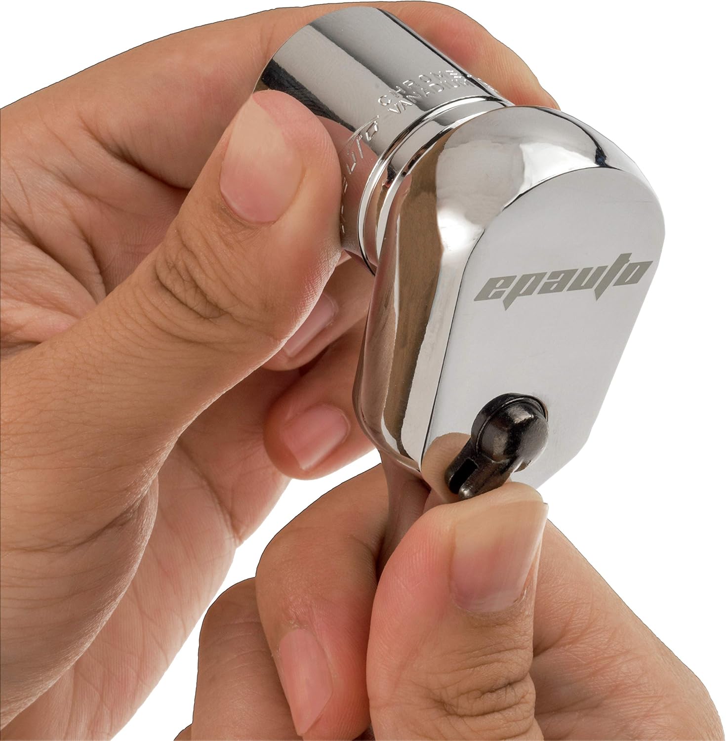 EPAuto 46 Pieces 1/4-Inch and 3/8-Inch Drive Socket Set with 90 Tooth Reversible Ratchet - - 