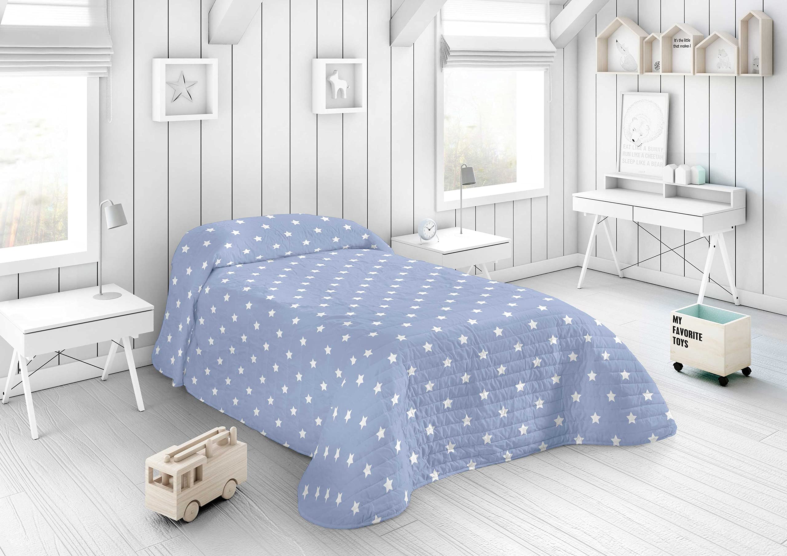 COOL KIDS Colcha Bouti Reversible Doggy Patch Cama 90