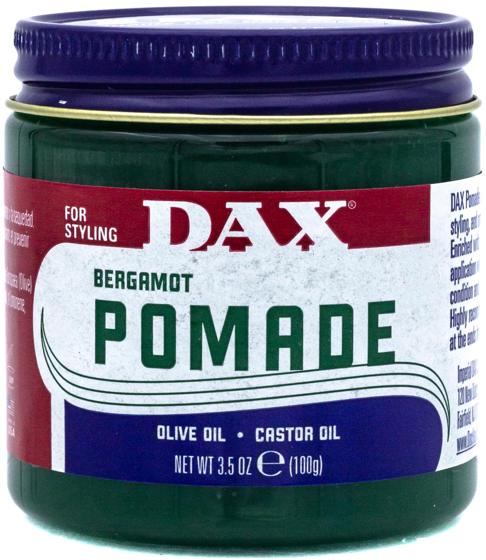 Amazon.com: Dax Pomade (Bergamot) 3.5 oz. Jar : Beauty & Personal Care