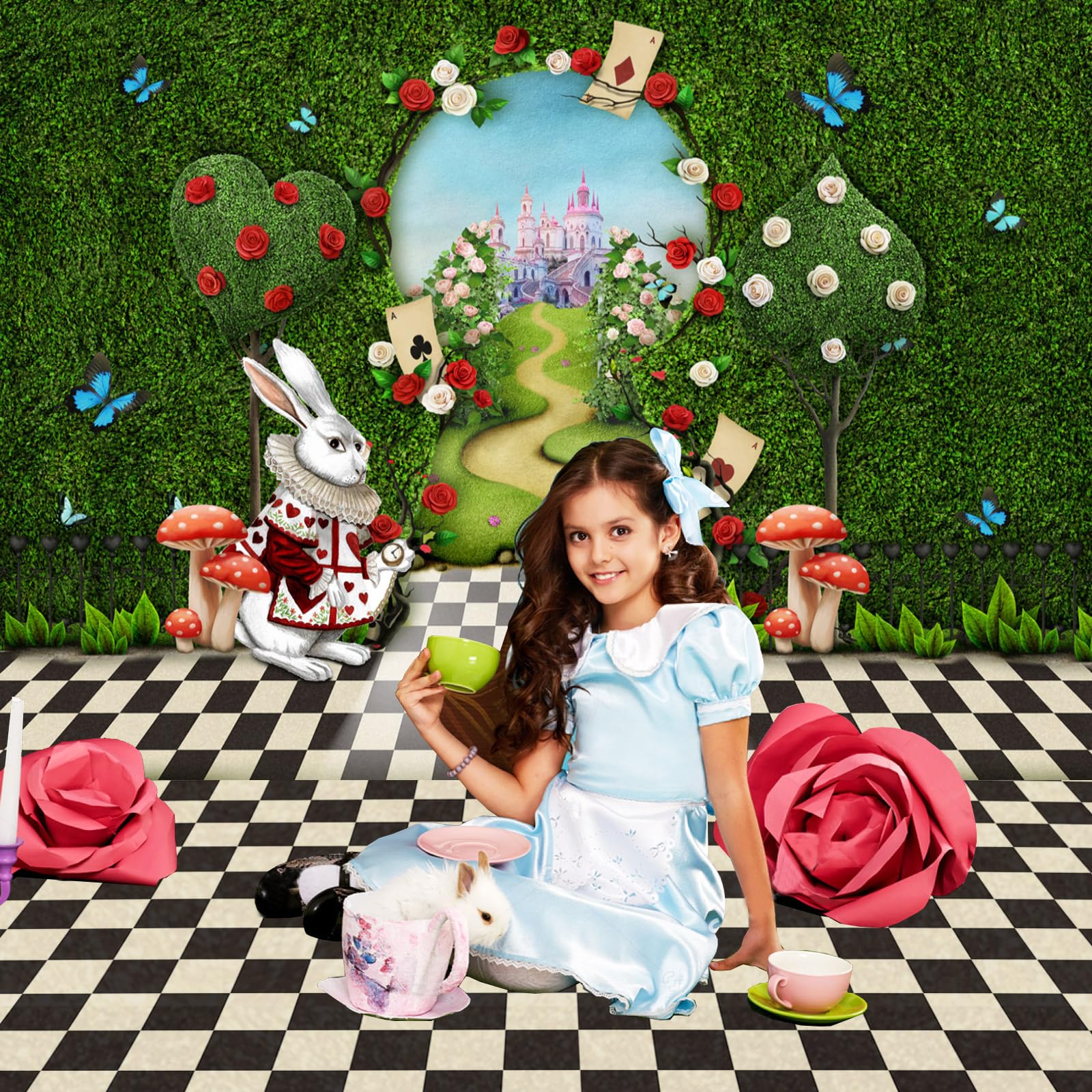 Toile De Fond De Conte De Fées De Printemps, Forêt, Pays Des Merveilles, Arrière-plans De Photographie, Portrait De Nouveau-né, Décoration D'anniversaire, Studio Photo