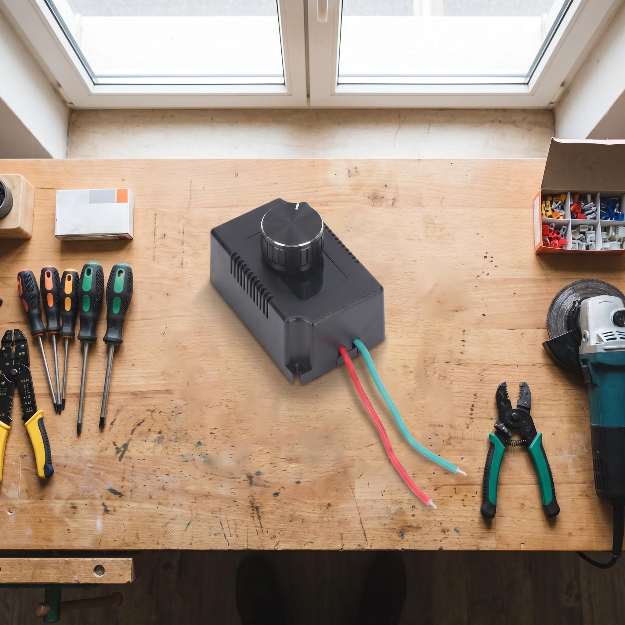 Contrôleur de Vitesse de Moteur à Courant Alternatif AC220V à AC0-220V, Régulateur de Commutateur de Commande en Continu pour Pompe, Broyeur, Ventilateur, Four électrique (3000W)