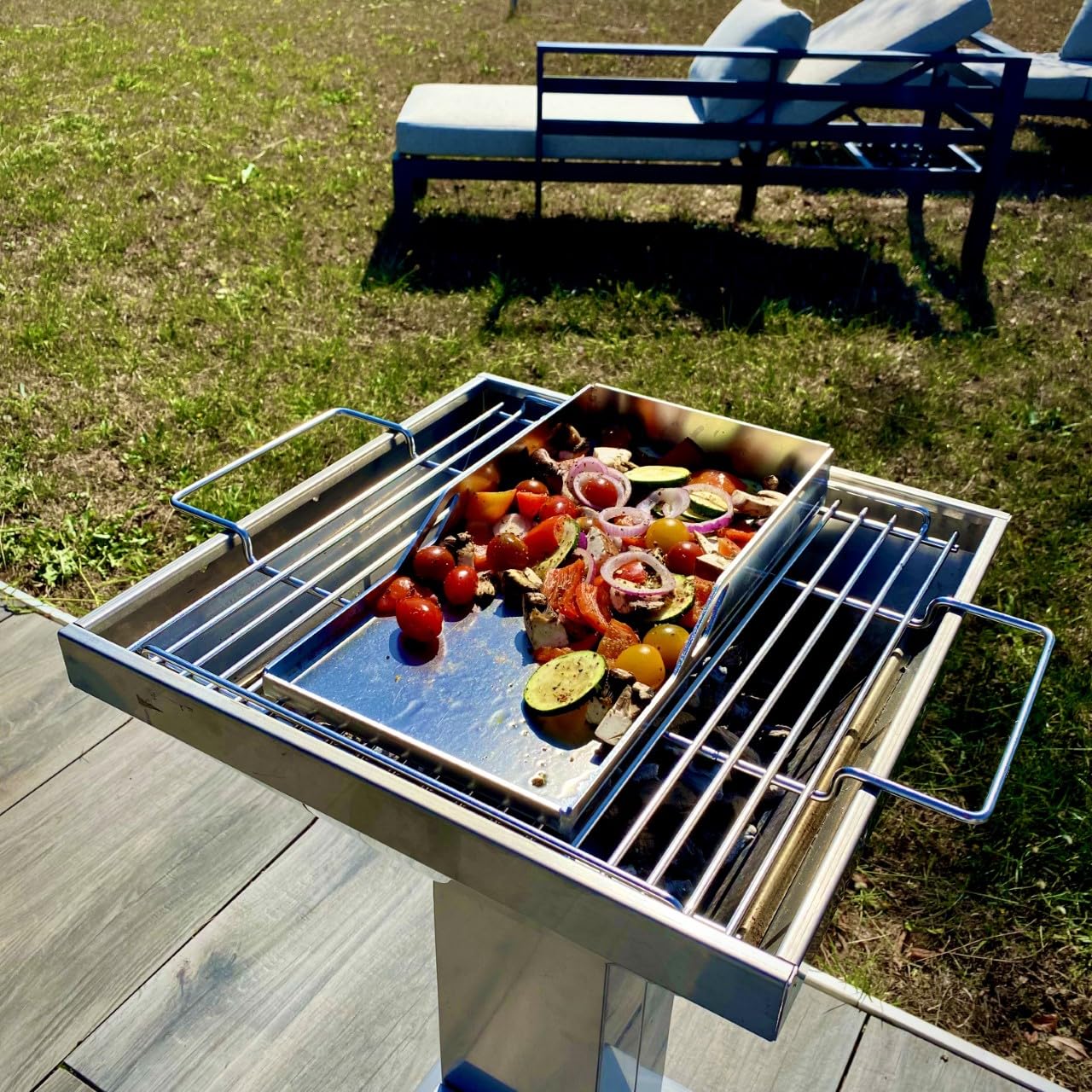 THÜROS Plancha Grillplatte 20x38 cm Edelstahl