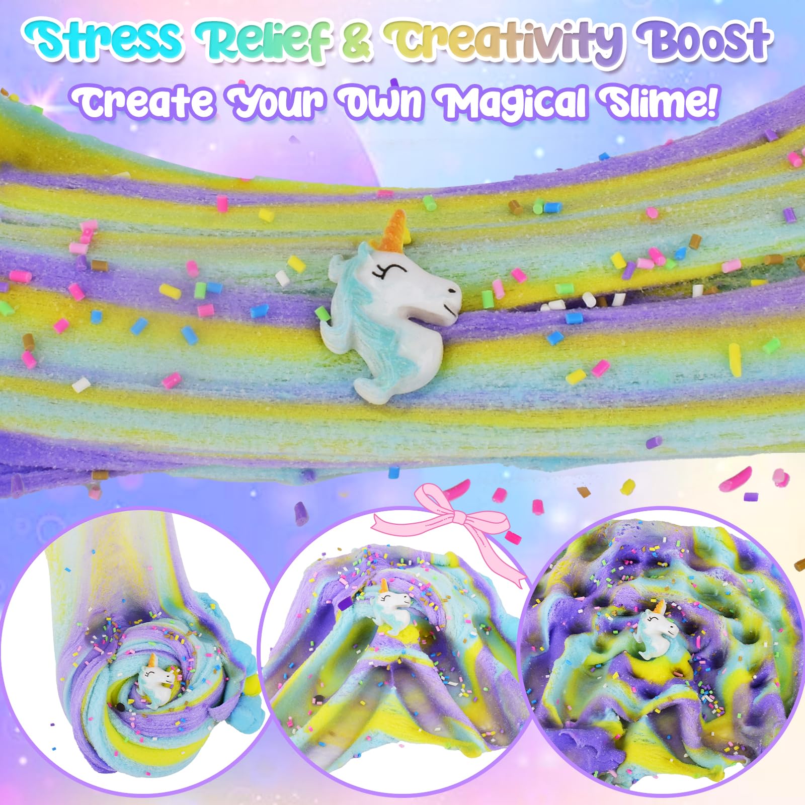 Eenhoorn Wolk Slijm 200g, Geurende Slijm Kit, Speelgoed Kinderen Schattige Preppy Spullen Meisjes Jongens 4-12 Jaar, Verjaardagscadeaus Tienermeisjes, Feestartikelen Schoencadeautjes