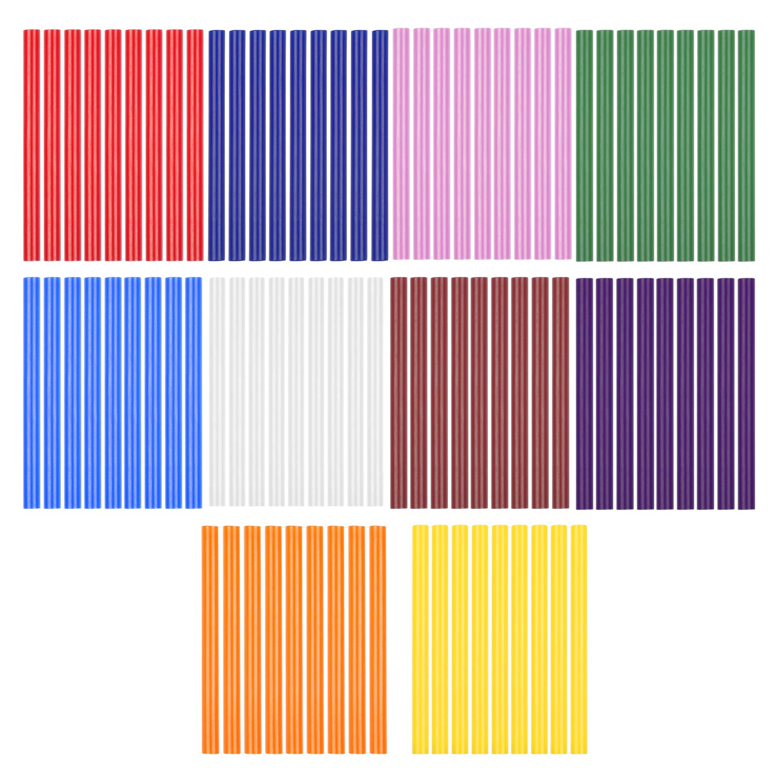 LAITER 100 Pcs Hot Glue Sticks for DIY Tools 7mm x 100mm for Hot Melt Glue Gun Glitter Hot Glue Sticks Glue Gun Sticks for DIY Art Craft (B)