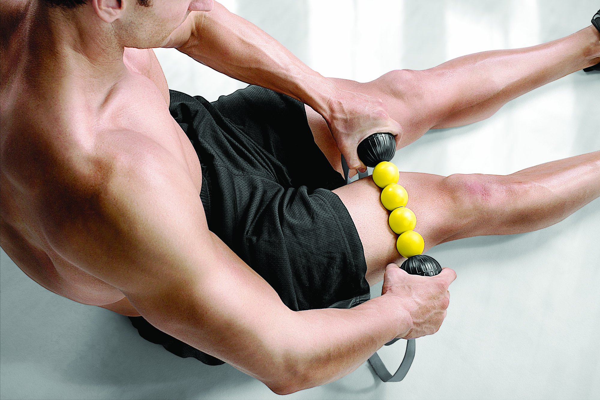 SKLZ Europe GmbH Massageroller AccuRoller - Selbstmassage Stick und Bälle, gelb-schwarz, One Size, APD-ACRL01-04