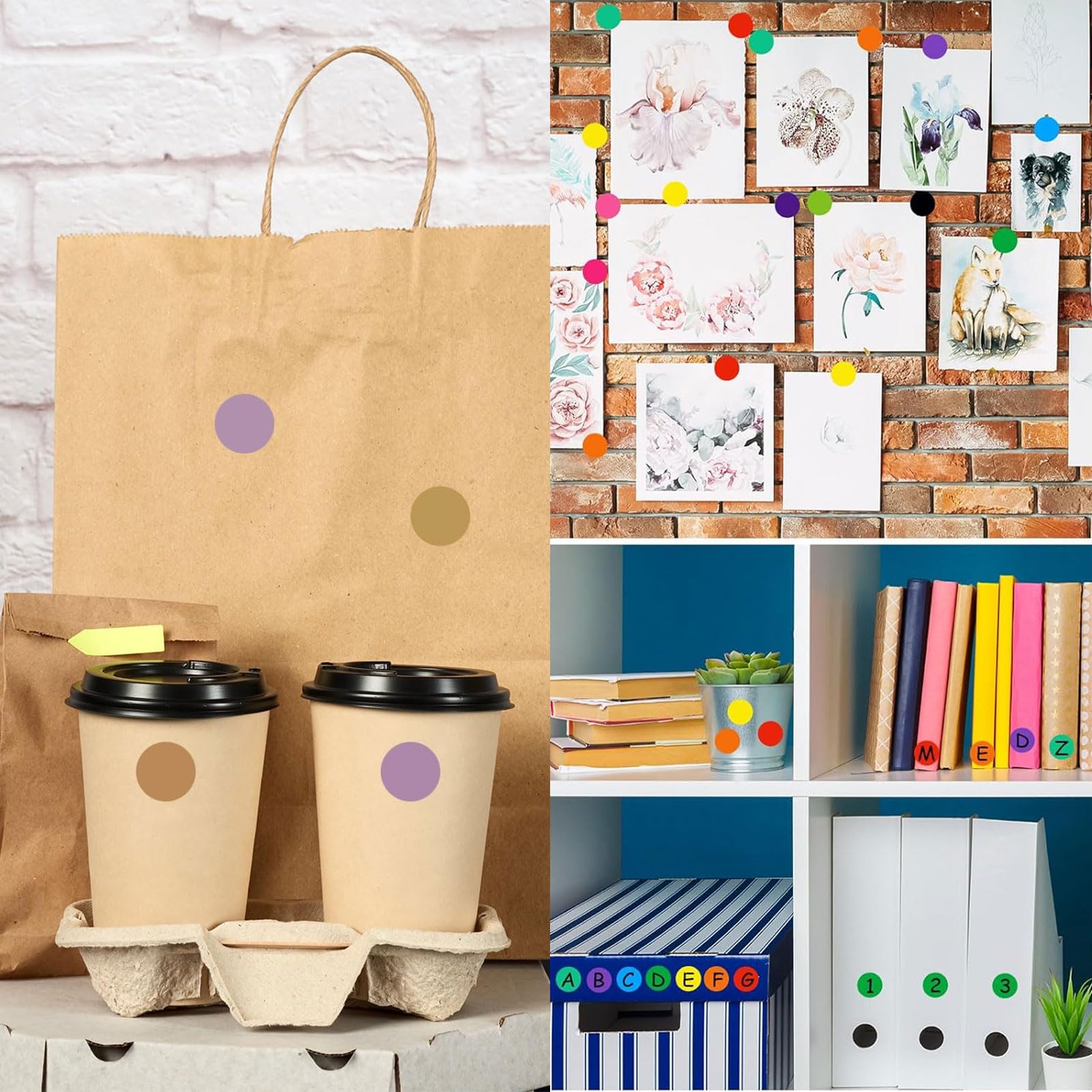 864 Bollini Adesivi Rotondi 20mm - 16 Colori, Per Artigianato, Etichettatura, DIY - Foto 9