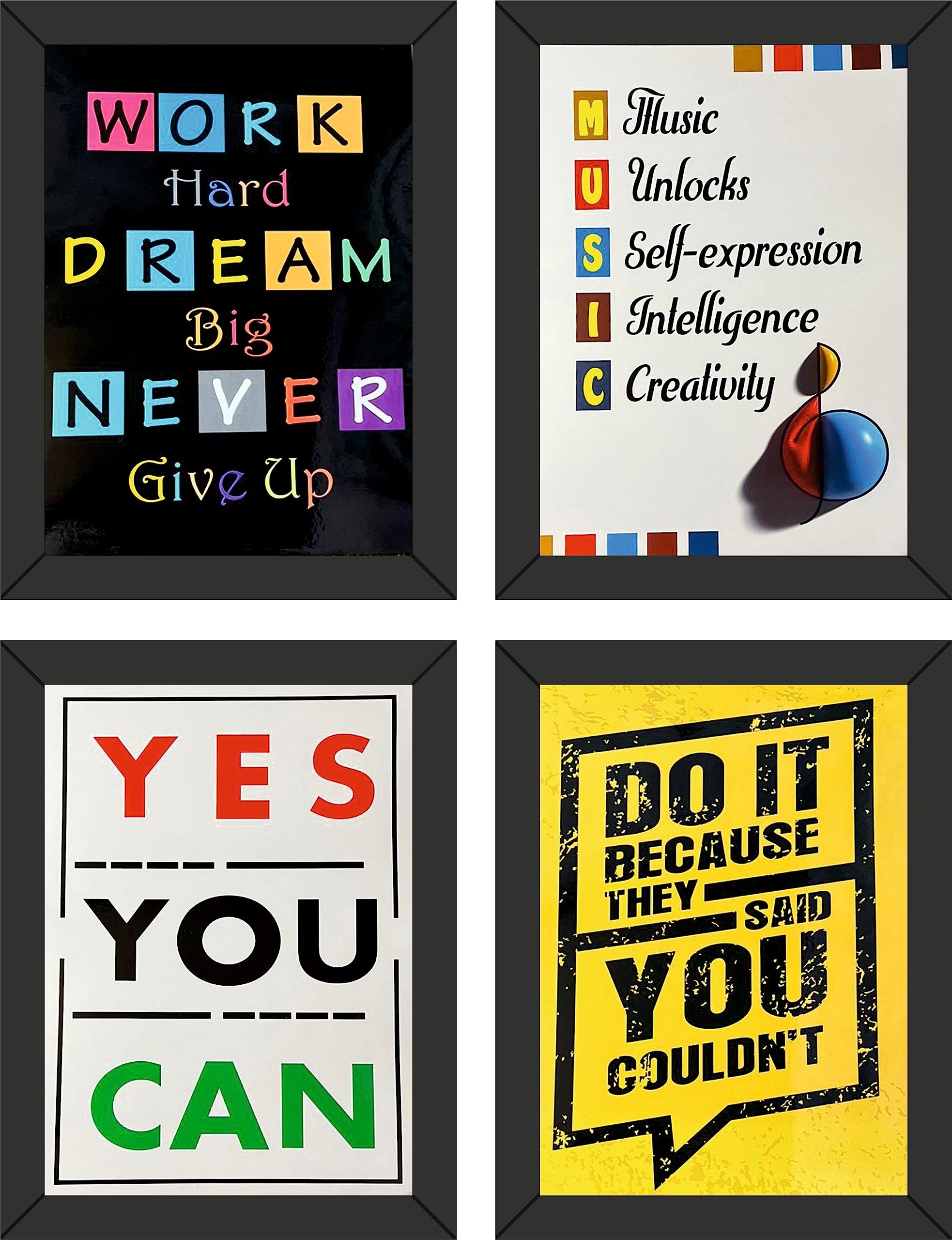 ANSHKIT- Photo Frames For Wall Decoration Set of 4 - Black, 8 X 11 Photo Frames For Home, Office or Wall Decoration, Ideal Gift for Friends and Family, Wall Hanging for Home Decor.