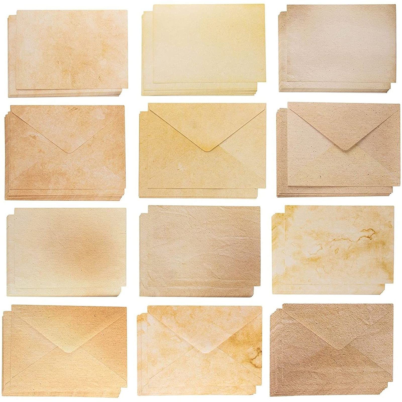 Amazon.com : Blank Cards and Envelopes – 60 A7 Envelopes and 60 Blank  Cardstock for Printing Invitation Cards, Postcards, Greeting Cards, Aged  Style Vintage Designs, 5 x 7 Inches : Office Products