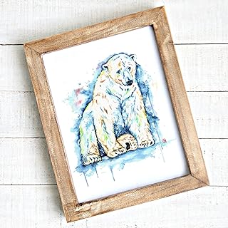 Polar Bear Picture, Polar Bear Watercolor, Arctic Nursery Decor, Polar Bears, Bear Painting, Wildlife Art | Professional Art Print of a Polar Bear Original Watercolor Painting | 5 Sizes