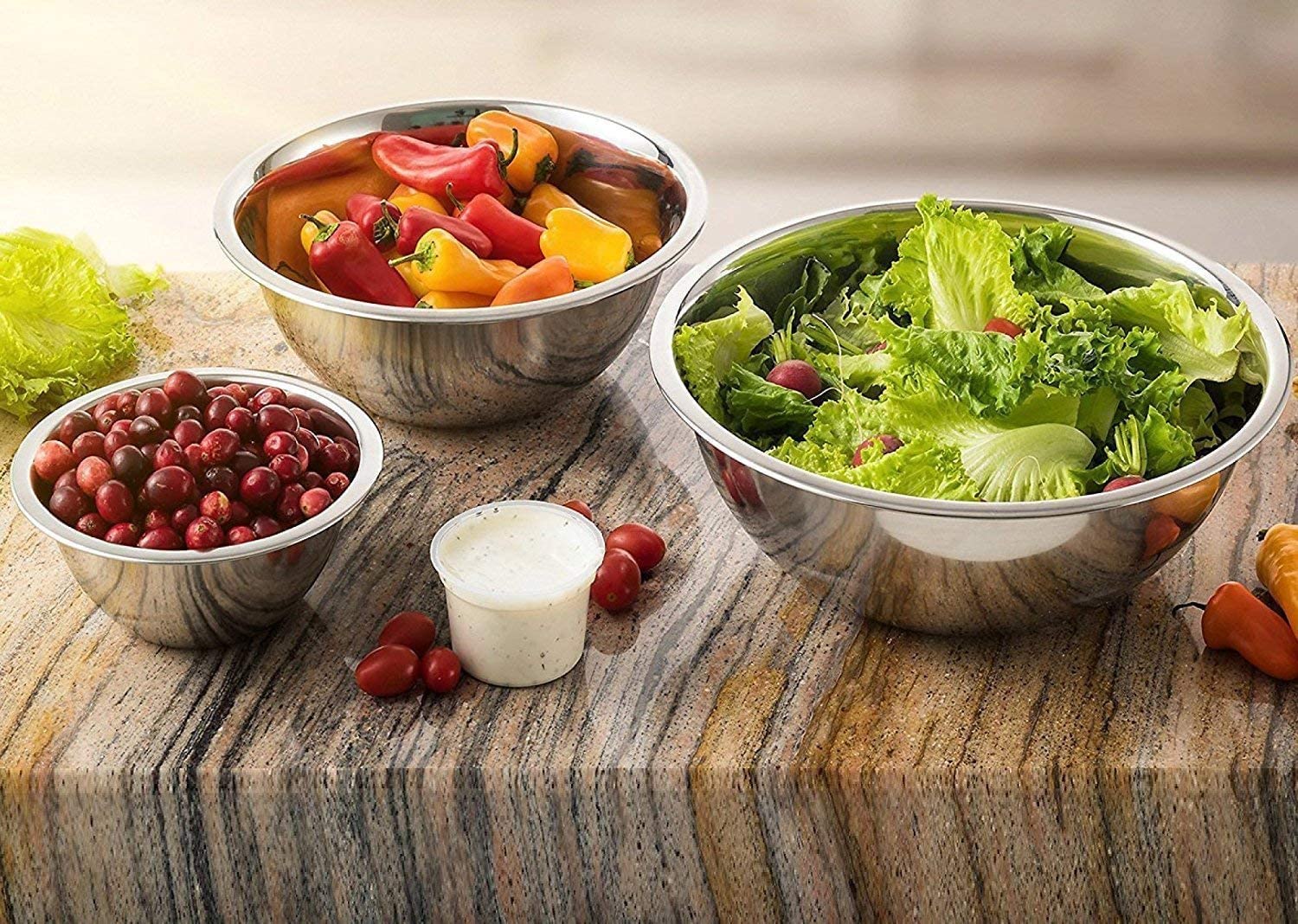 Bol Mezclador Zenker De Acero Inoxidable - Capacidad 2,5 Litros, Con Graduación Y Asa, Ideal Para Repostería Y Cocina