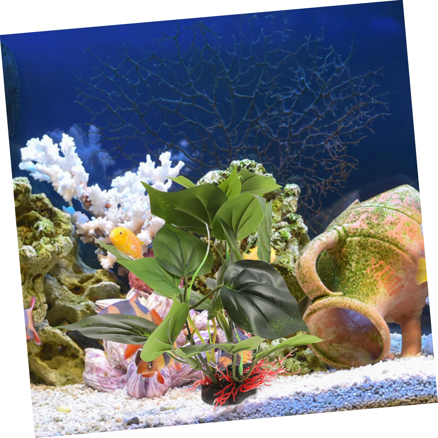 Kisangel 3piezas Planta Artificial para Acuario Decoración De Plástico para Peceras Adorno y Natural para Betta y Accesorios Acuáticos para Acuarios De Agua Dulce y Salada