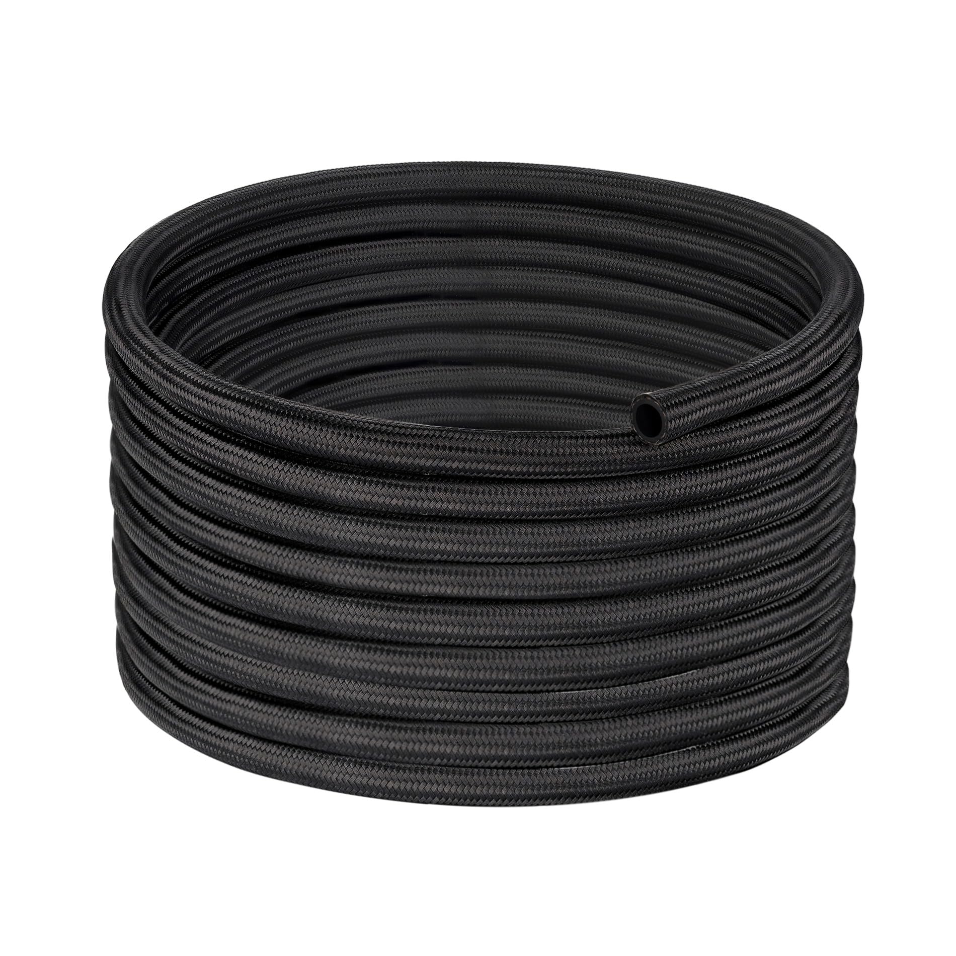 EVIL ENERGY 8AN Fuel Line, AN8 Braided Fuel Hose Nylon CPE 25FT Black