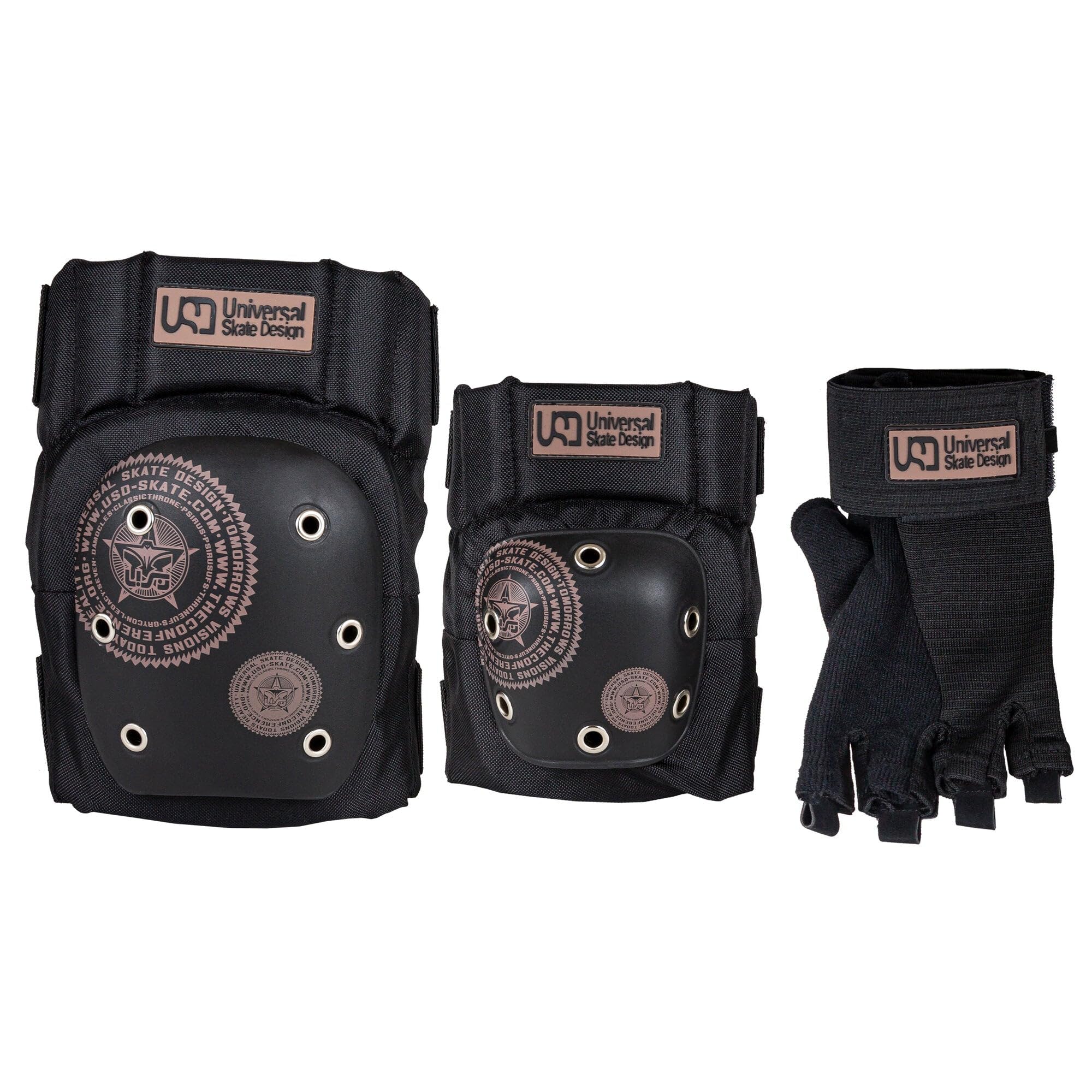 USD Core Tri-Pack – Negro para patines en línea, patinaje y skateboarding, protección, artículo nr.: 901135