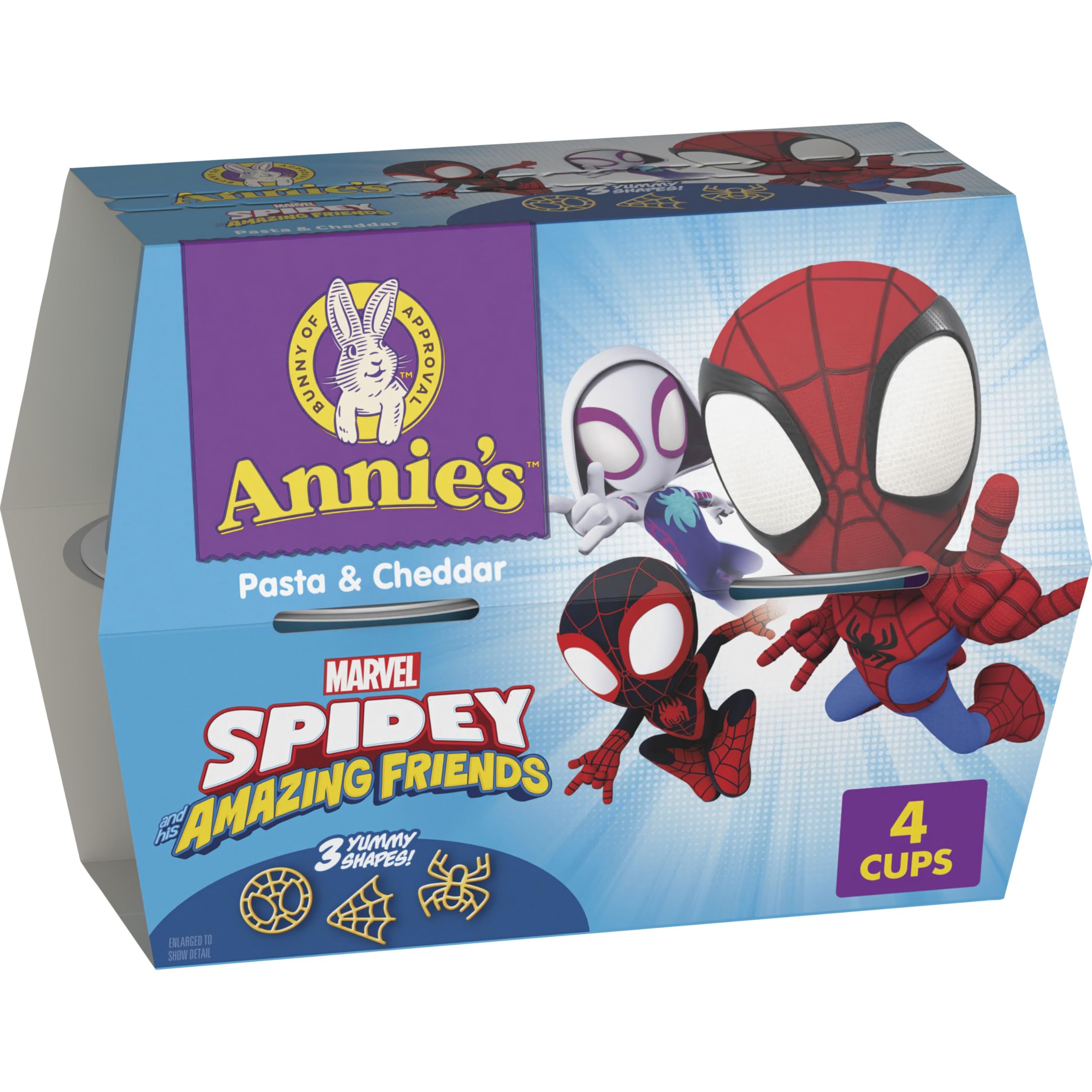 Annie's Marvel Spidey and His Amazing Friends Macaroni and Cheese, Microwavable Pasta and Cheddar, 4 Cups, 7.48 oz