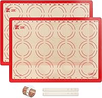 Vista 10 de Juego de 6 alfombrillas de silicona para hornear, antiadherentes, reutilizables, para hacer macarrones, pizzas, galletas, pasteles, pan, bollos