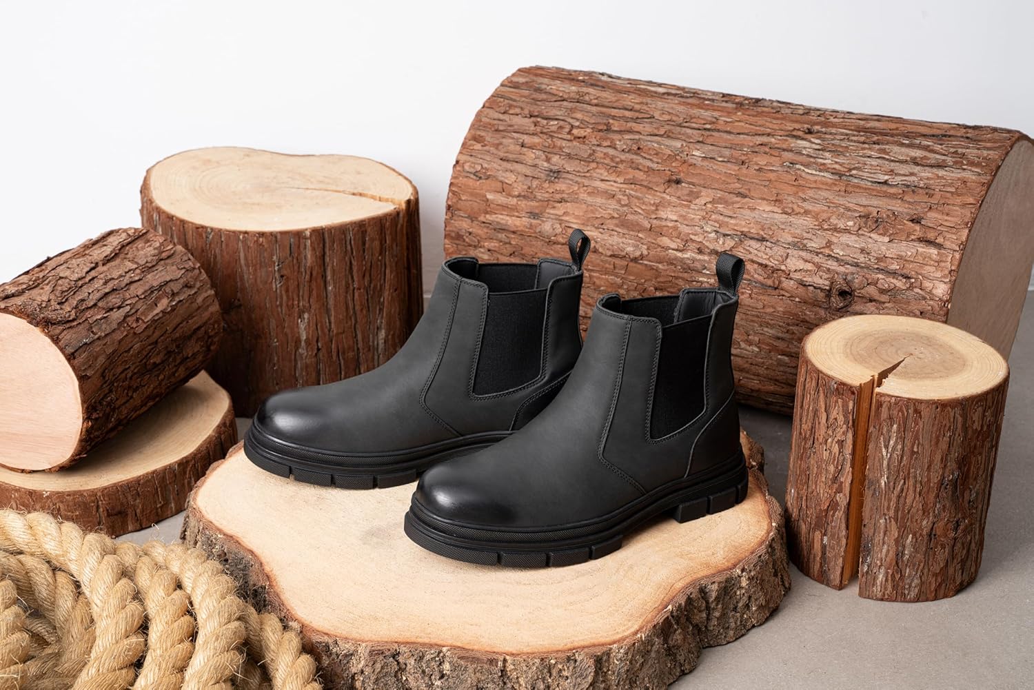 Jousen Chelsea Boots Men Casual Slip On Boots for Men Ankle Dress Mens Boots - Image 3