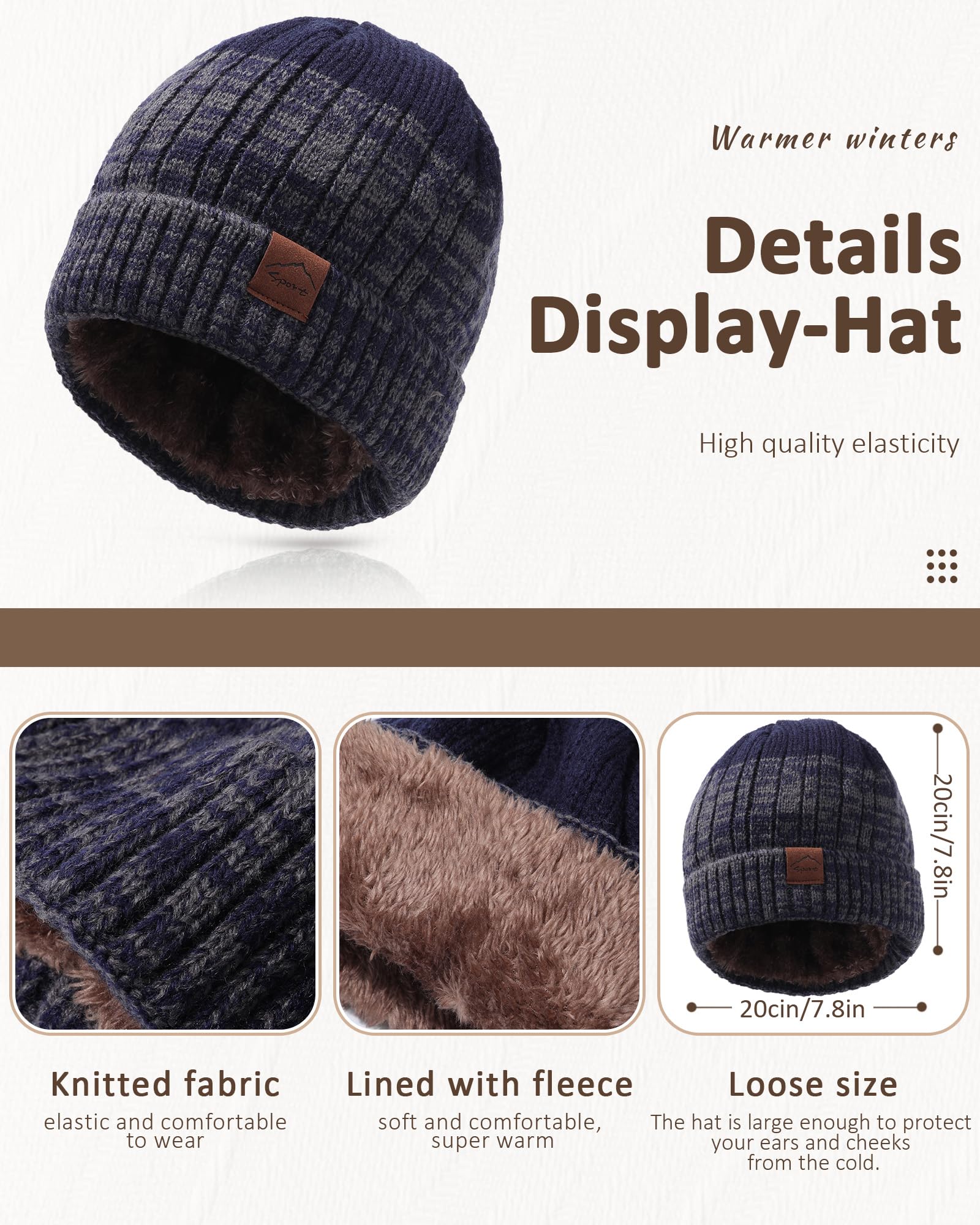 WELROG Gorro de Invierno para niños, Bufanda, Guantes para niños y niñas, Gorro de Invierno, Conjunto de Bufanda para niños de 4 a 15 años, Gorro de Punto