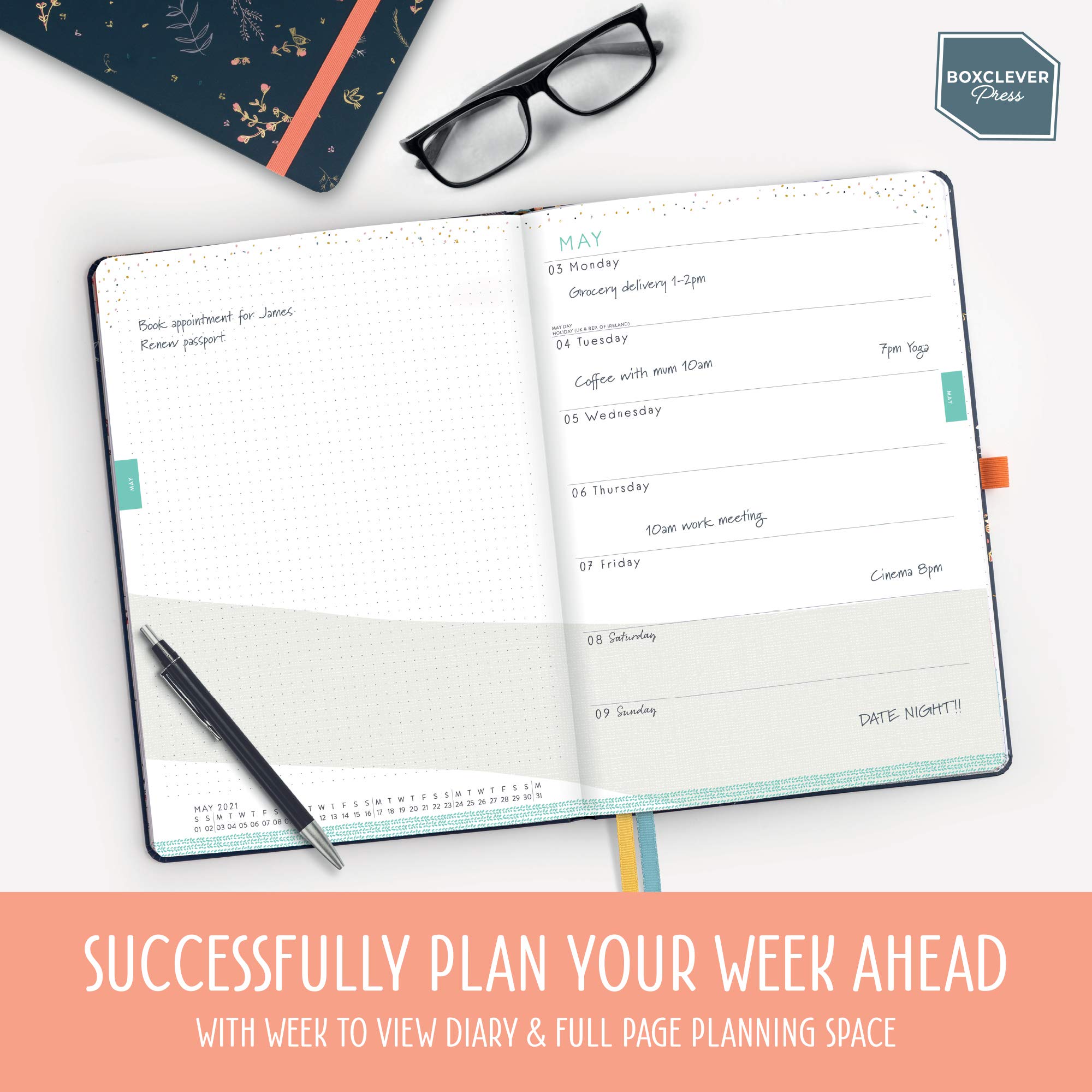 Boxclever Press Everyday 2021 Diary A4. New for 2021! Stunning Weekly