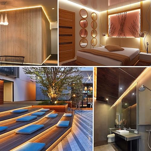 Miniatura 6 de Cuerda de luces LED de 33 pies32.8ft, 360 LED, blanco frío, impermeable, tubo de luz transparente para interiores y exteriores, enchufe de 110 V,