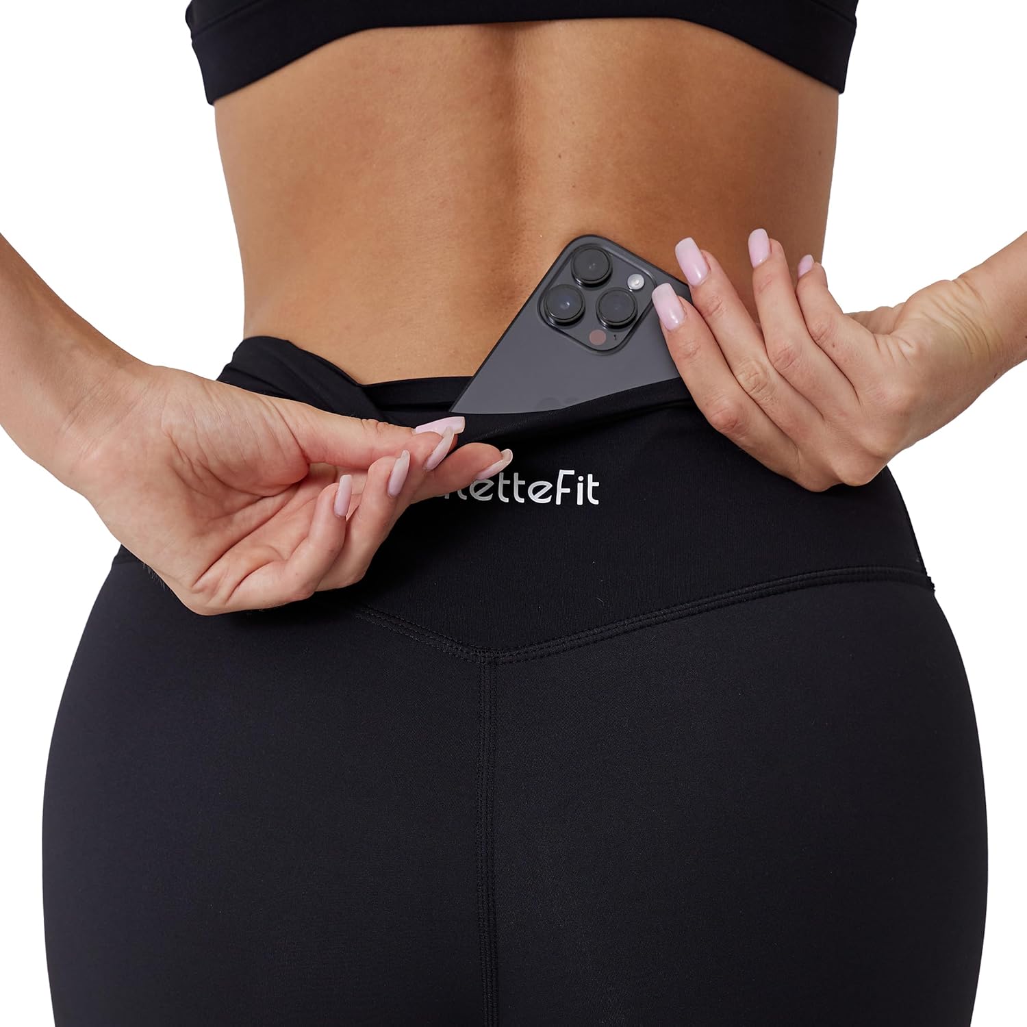 No Front Seam Workout Leggings for Women, High Waisted Yoga Pants 7/8 Length Leggings with Hidden Pocket - Image 2