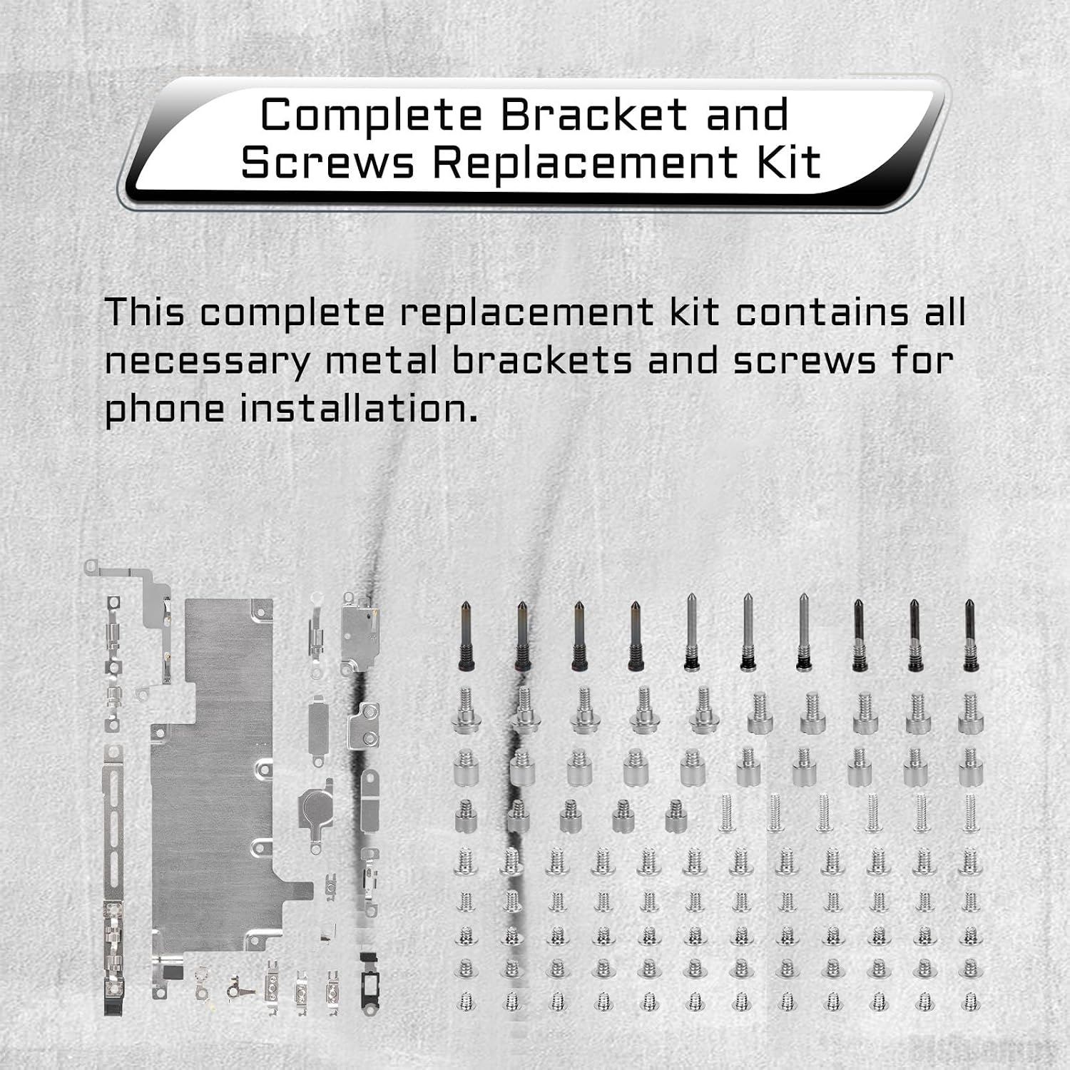 for iPhone 15 Pro Max Complete Screws Metal Bracket Replacement | Full Set Inner Screws with Metal Plate Cover Replace with Fix Tool Screwdrivers for A3106 A2849 A3105 A3108