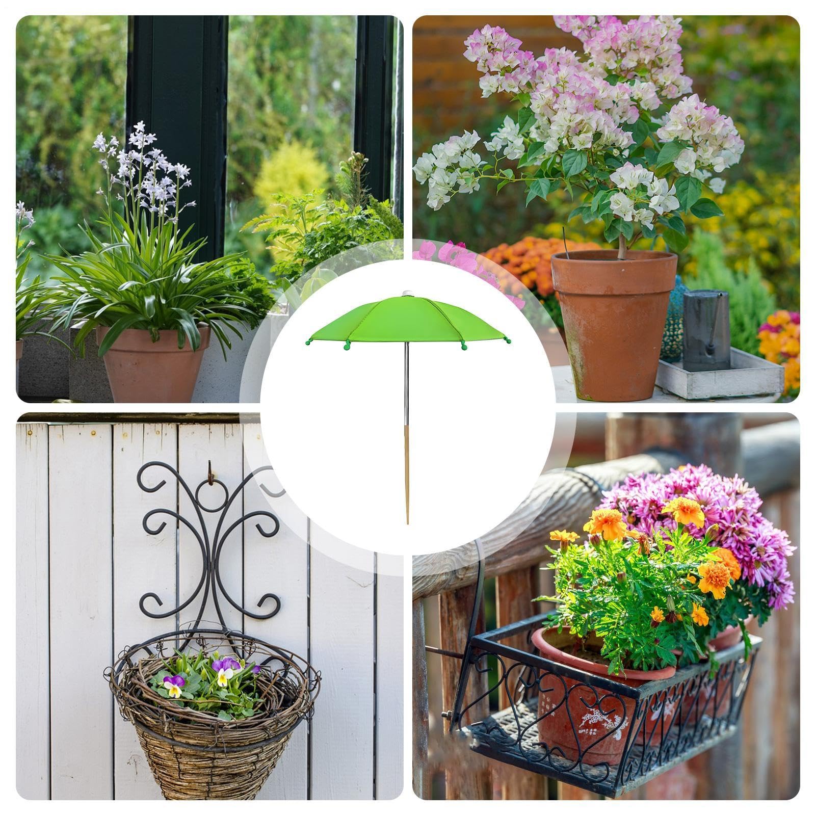 Sombrilla Parasol Para Planta Pequeña Al Aire Libre | Parasol Para Planta De Jardín Con Protección Solar | Resistente A Los Rayos UV, Para Miniplantas En Macetas Y Otras Plantas Pequeñas, Etc.