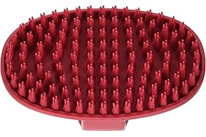 Kong Zoom Groom: Red Rubber Roller with Loop Handle for Easy Grooming