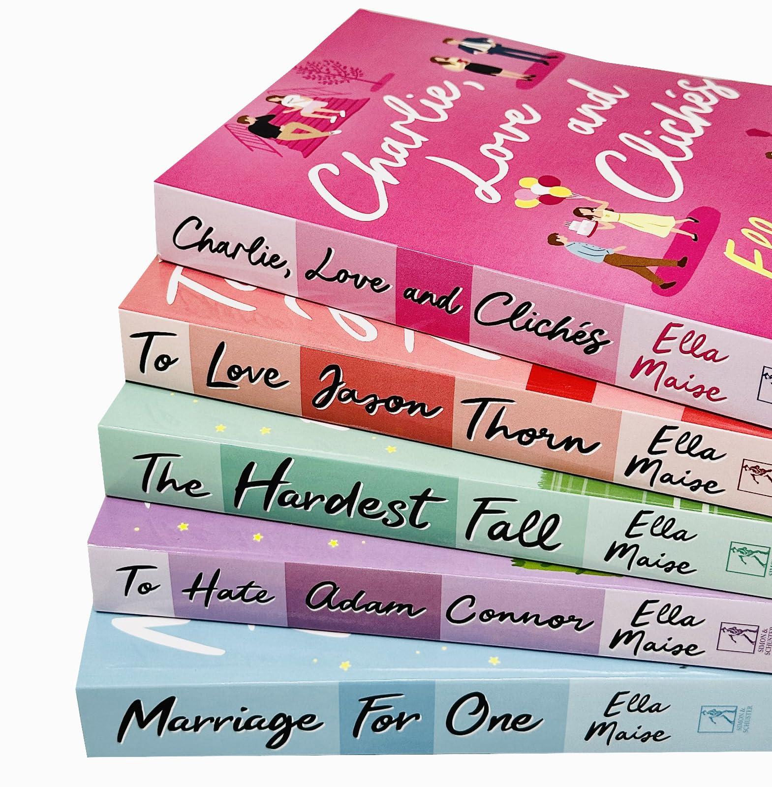 Ella Maise Collection 5 Books Set (Charlie Love and Cliches, To Love Jason Thorn, The Hardest Fall, To Hate Adam Connor & Marriage for One)