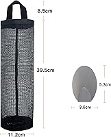 Vista 1 de Bolsa de basura de malla para bolsas de plástico, dispensadores, 2 unidades, plegables, colgantes, bolsas de basura, organizador de reciclaje