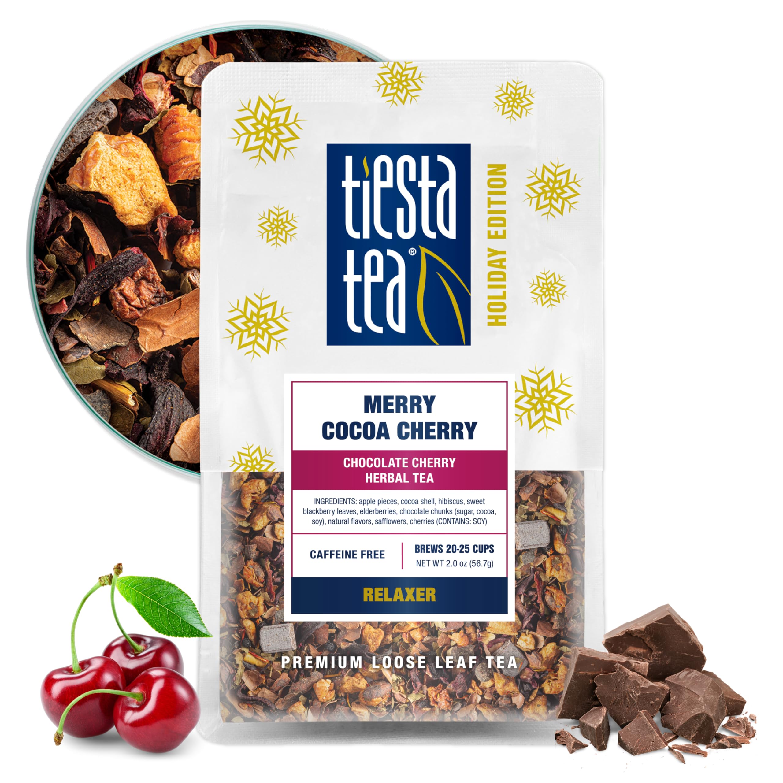 Amazon.com : Tiesta Tea Merry Cocoa Cherry Premium Loose Leaf Tea