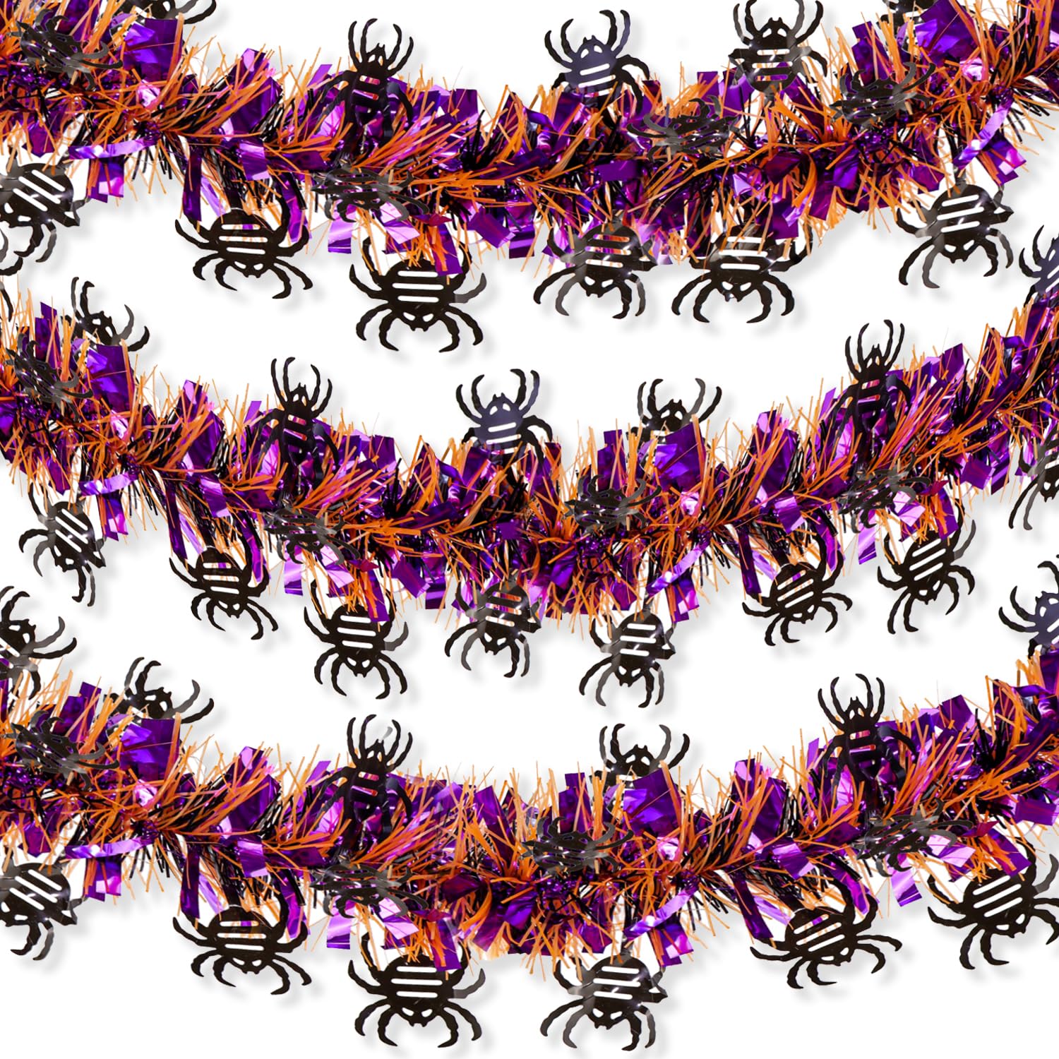 Halloween Spiders Tinsel Garland