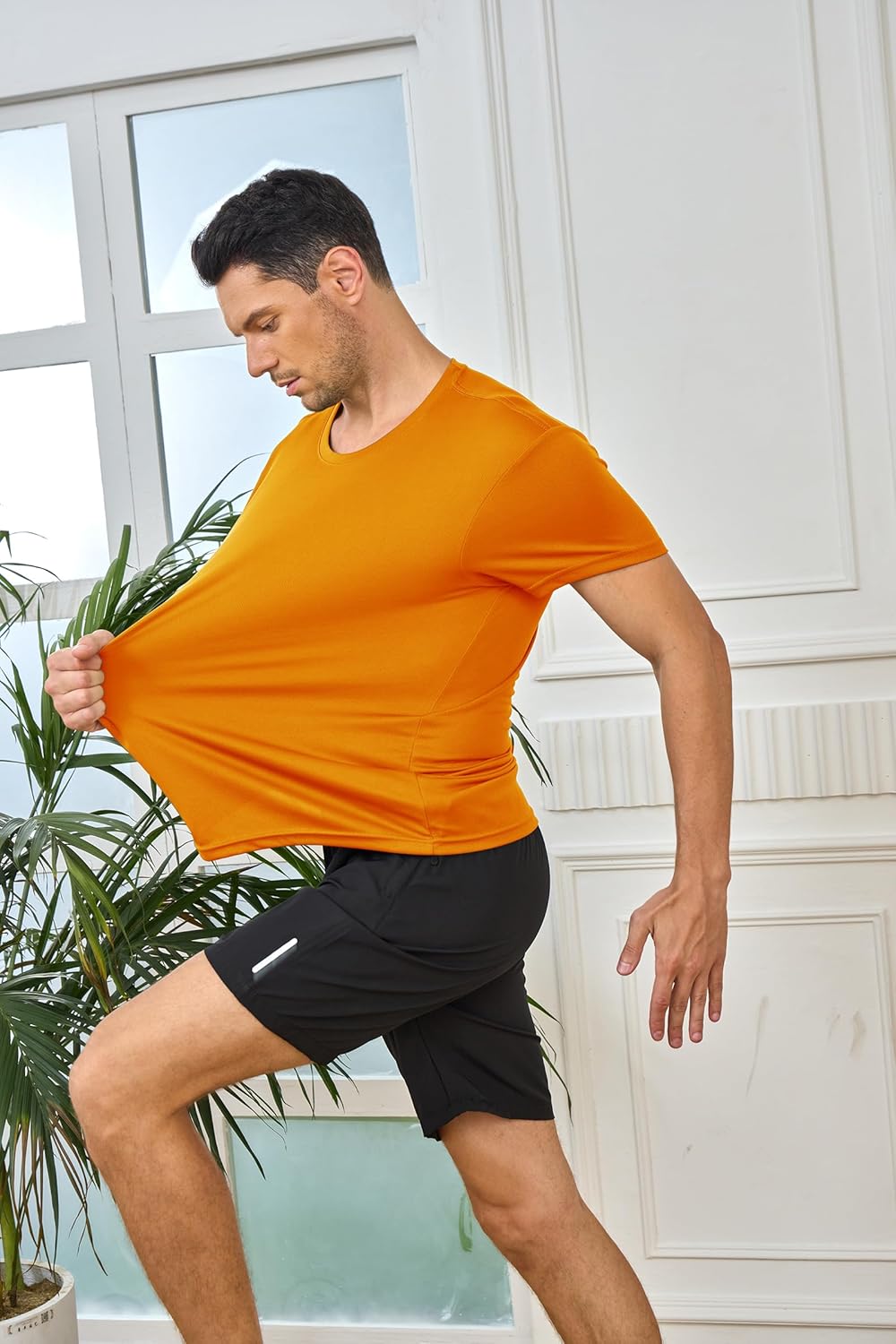 5 Pack Men’s Athletic Active Quick Dry Crew Neck T Shirts Running Gym Workout Short Sleeve Tee Tops - Image 5