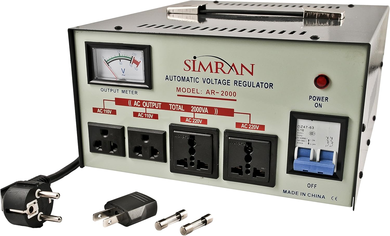 Simran Power Converter Regulator Stabilizer with Built-in Voltage Transformer, 10000W (AR-10000) : Electronics