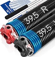 Vista 60 de Par de resortes de torsión para puerta de garaje de 2" juego con barras de bobinado antideslizantes y guantes, electroforesis de alta precisión sin