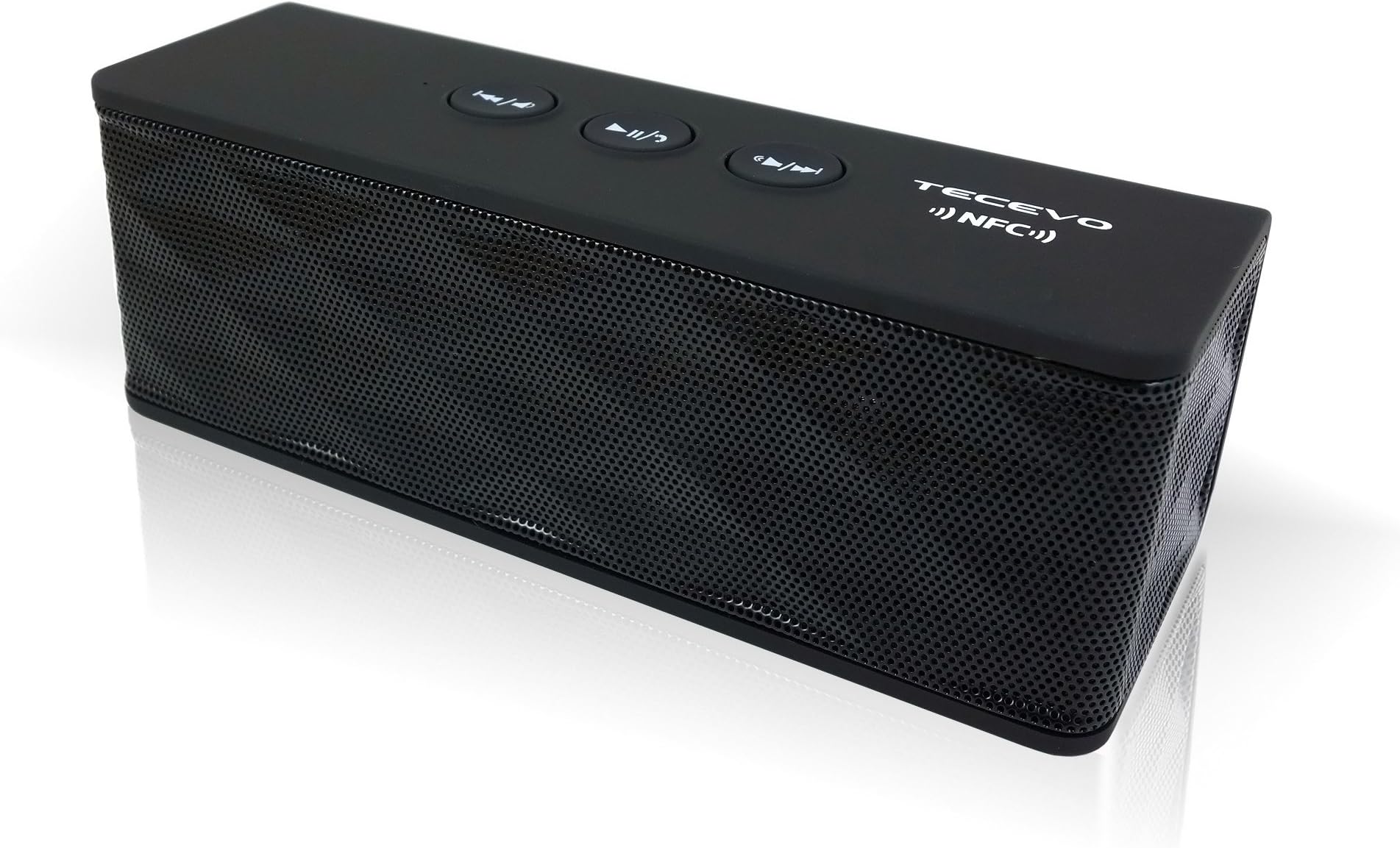 TECEVO T4 NFC Bluetooth Wireless Speaker With Enhanced Bass Portable & Rechargeable Built-in Microphone 10W RMS - Black