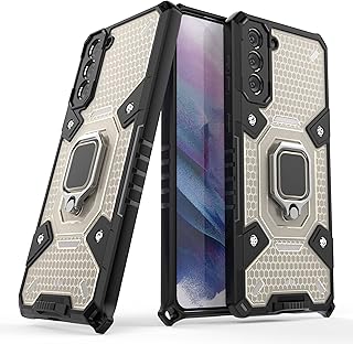 Hlle Guscio Morbido e Rigido Anti Impronta Antiscivolo Custodia con Kickstand Compatibile per Samsung Galaxy S21 Plus 5GGrigio