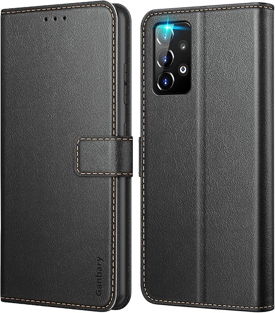Ganbary Case for Samsung Galaxy A52s 5G/ A52 5G&4G (Not for Samsung M52 5G), Premium PU Leather Flip Case Wallet Phone Case [Full Case] [Card Slots] [Kickstand] for Samsung A52s 5G/A52 5G&4G, Black