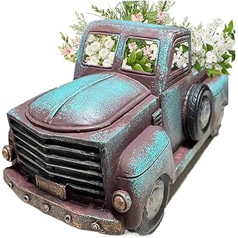 Flower Pots Creative Car Garden Pots Vintage Plant Pots Truck Shape Indoor Decorative Succulent Pots Resin for Outdoor Garden