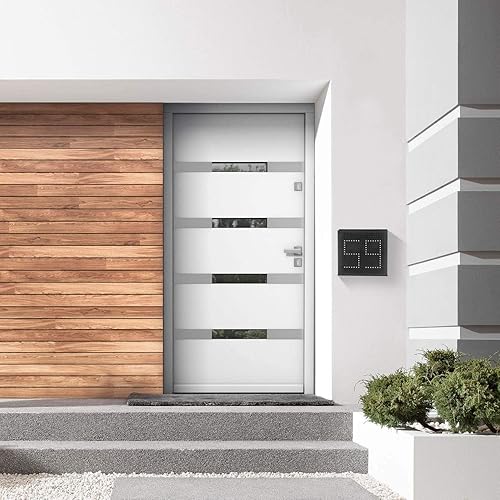 Miniatura 5 de PEELCO Buzón decorativo con cerradura números de diseño o nombres en estos buzones residenciales acero inoxidable galvanizado resistente al óxido y