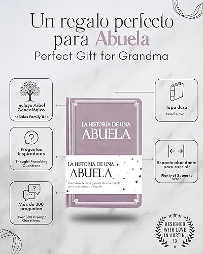 Miniatura 2 de Abuela, comparte tu historia conmigo (Tapa dura) 250+ Preguntas, Libro de recuerdos y memorias, Regalo para Abuela de nietos, Día de la Madre,