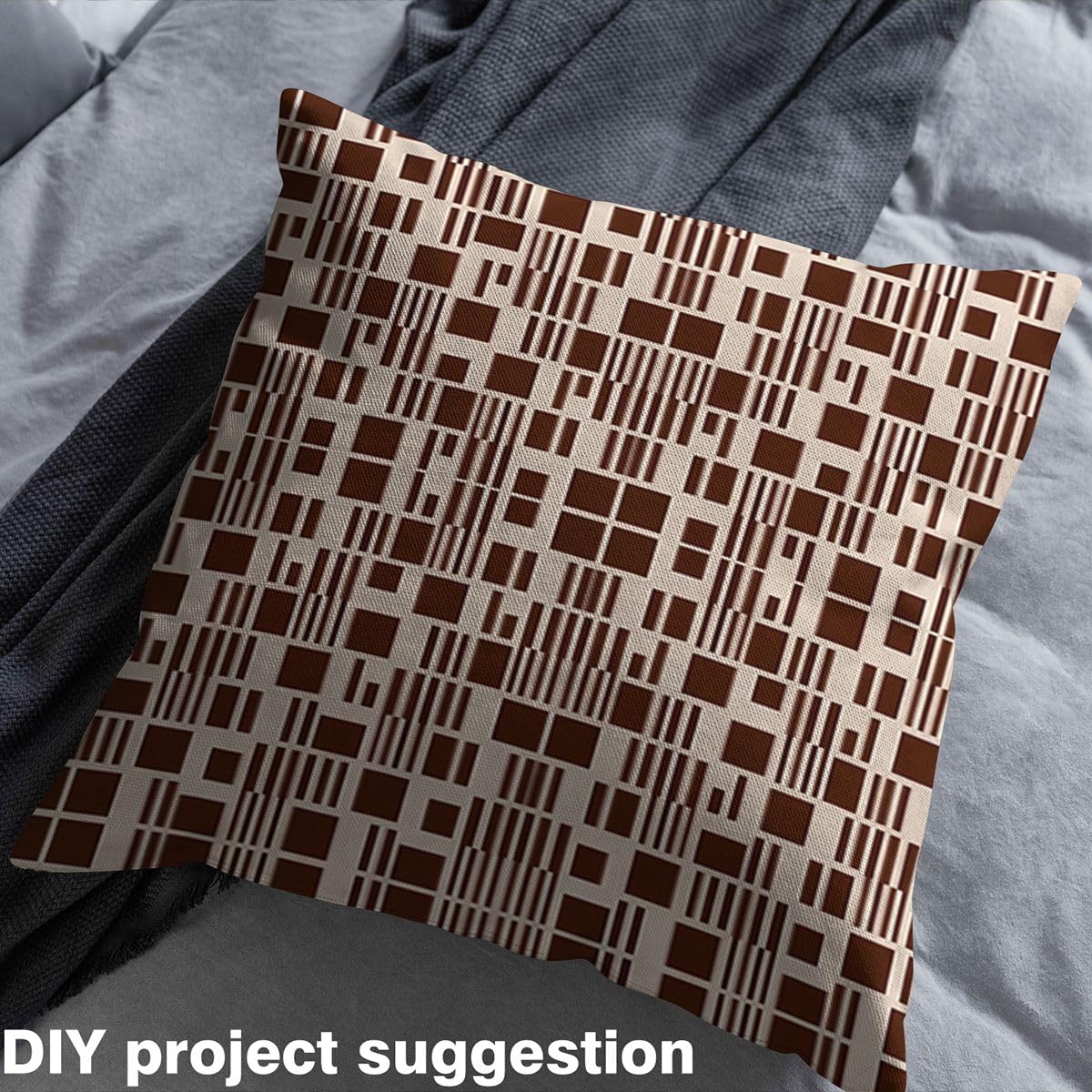 Homemissing Strisce geometriche Tessuto 460x150cm Tessuti morbido per l'arredamento della casa, divano, sedia, cuscino progetti Art Decor astratto per progetti artigianali di cucitura fai da te