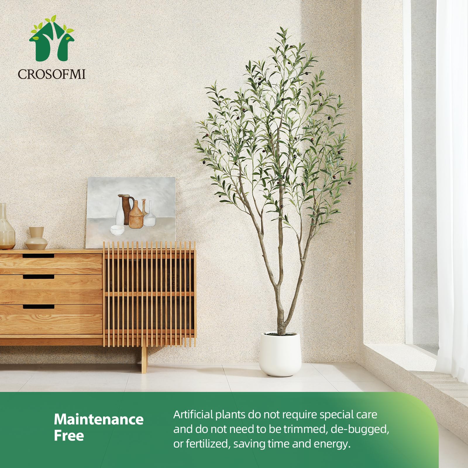 Olivier Artificiel 180cm - Plante Déco Intérieur Moderne Avec Pot - Fausse Plante Balcon Salon